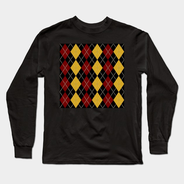 Godric Argyle Long Sleeve T-Shirt by implexity